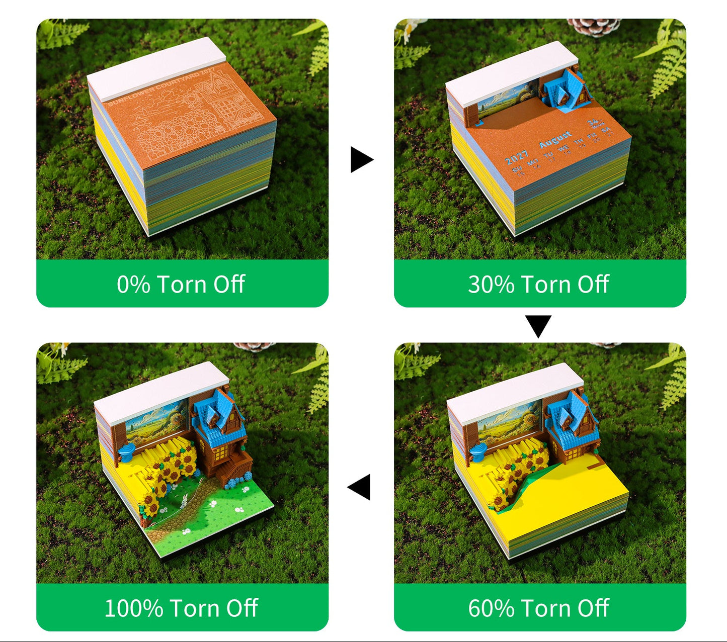 Sunflower Courtyard | 3D Calendar (2027)