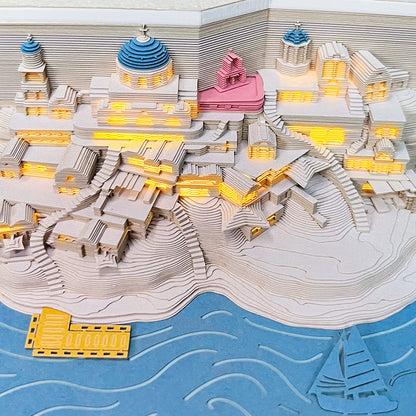 Santorini (With Light & Calendar 2027)