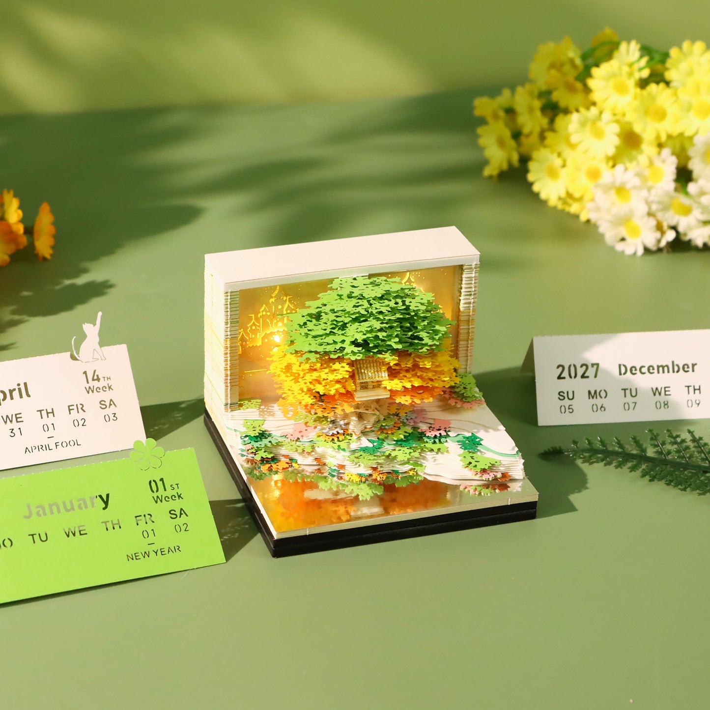 Green Tree House (With Light & Calendar 2027)