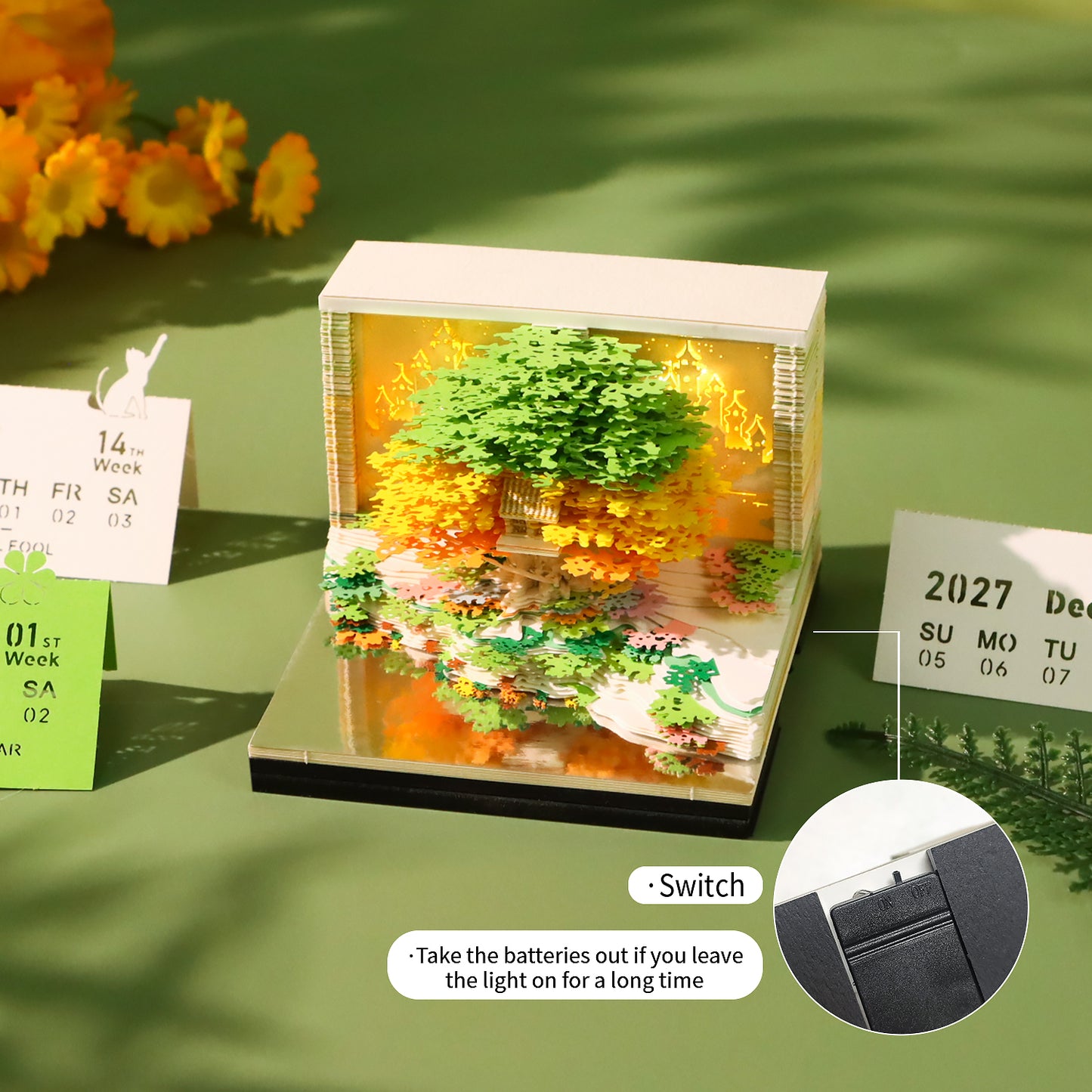 Green Tree House (With Light & Calendar 2027)