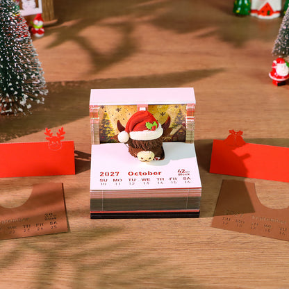 Christmas Cow | 3D Calendar (2027)
