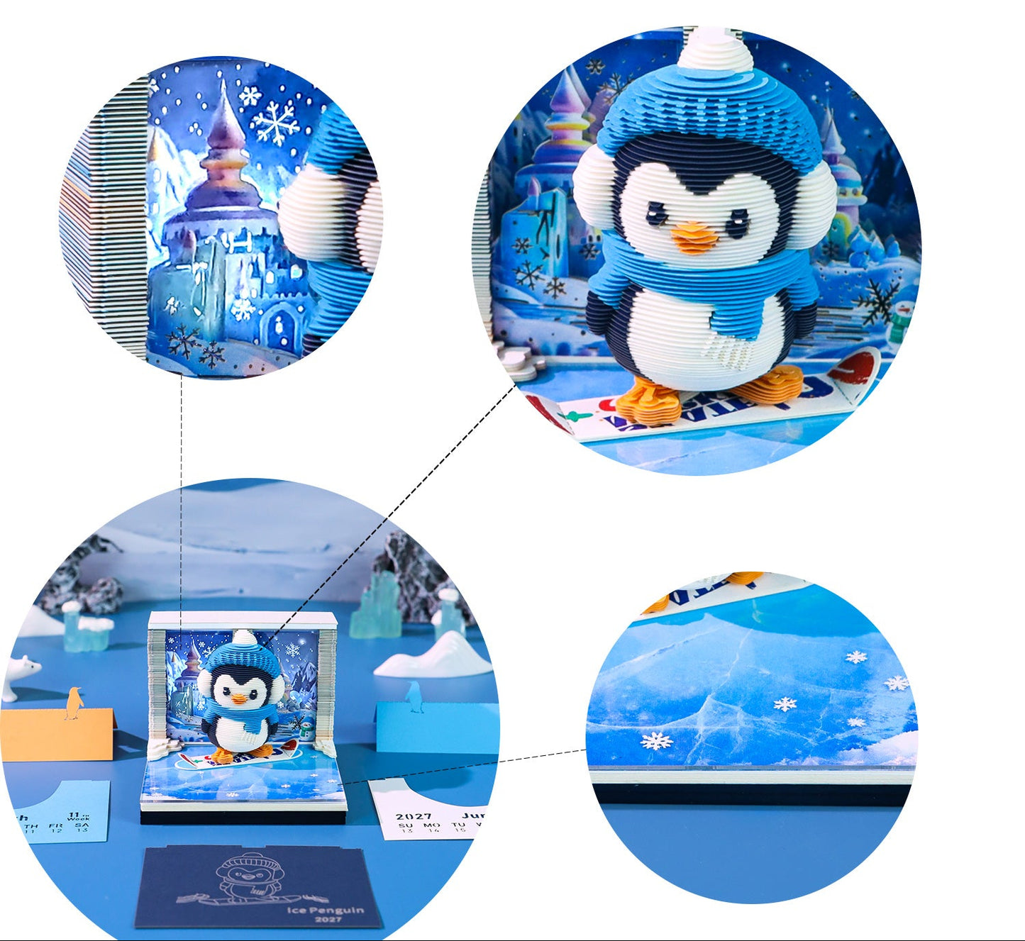 Snowboard Penguin | 3D Calendar (2027)