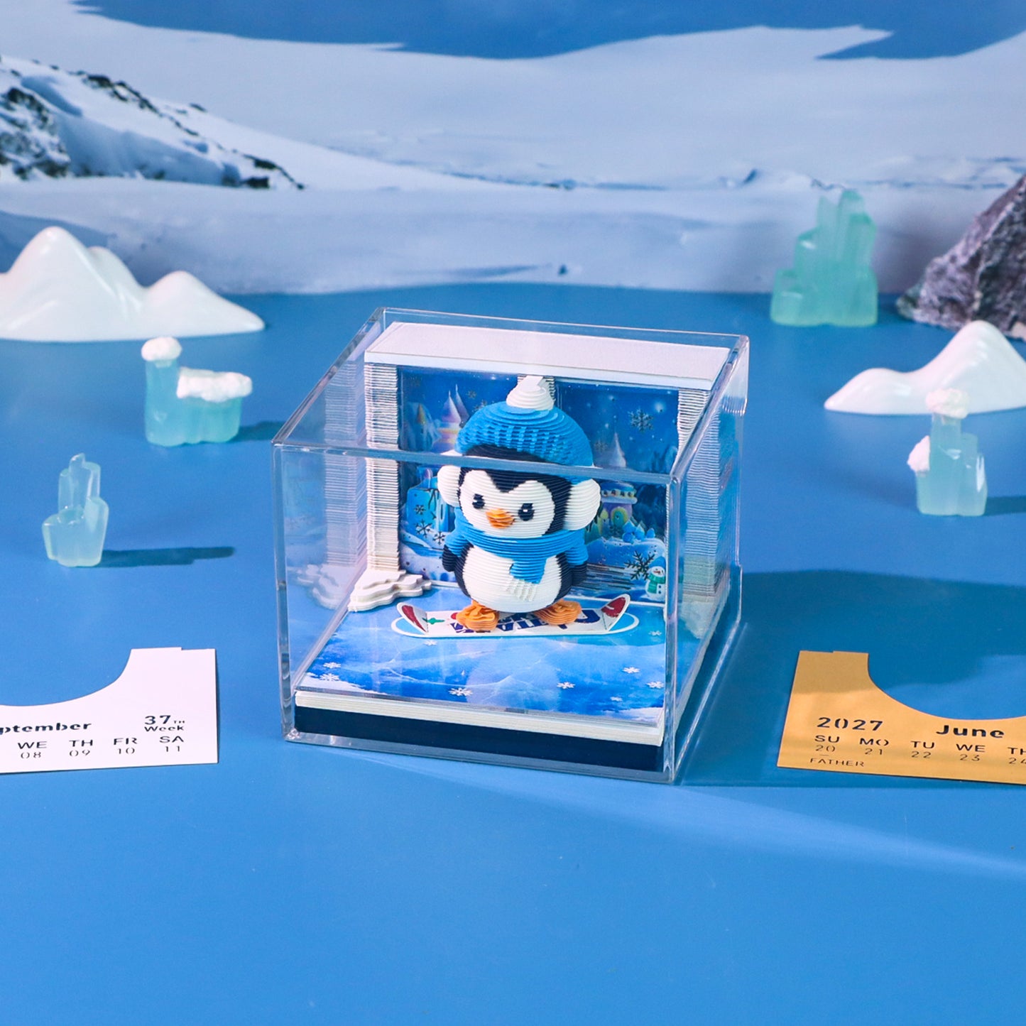 Snowboard Penguin | 3D Calendar (2027)