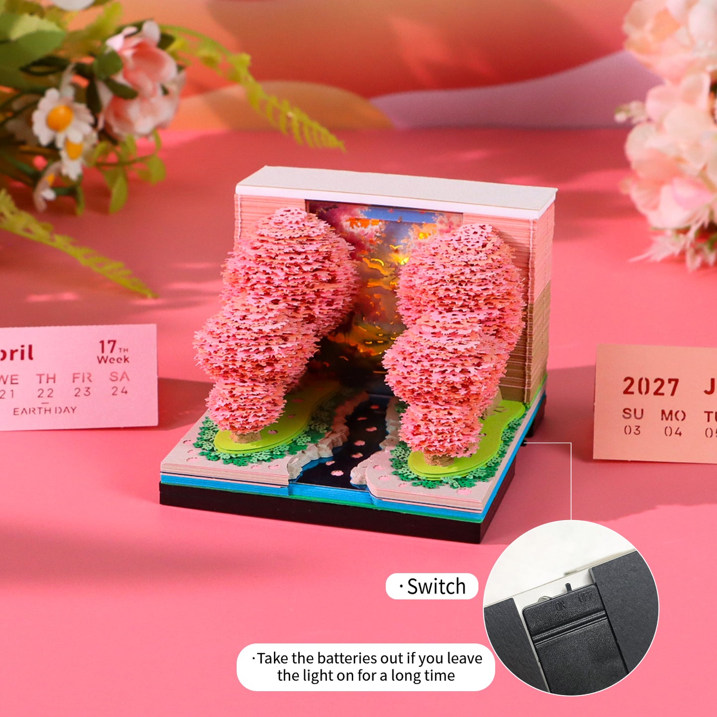 Cherry Blossom (With Light & Calendar 2027)