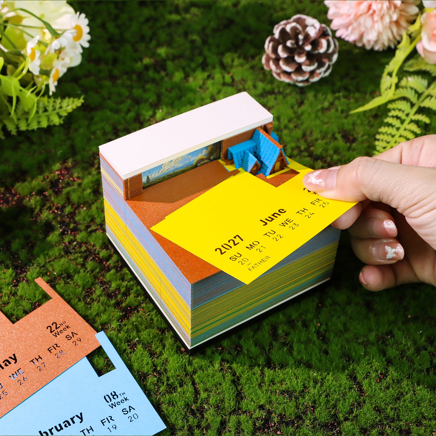 Sunflower Courtyard | 3D Calendar (2027)