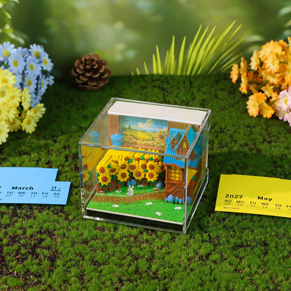 Sunflower Courtyard | 3D Calendar (2027)