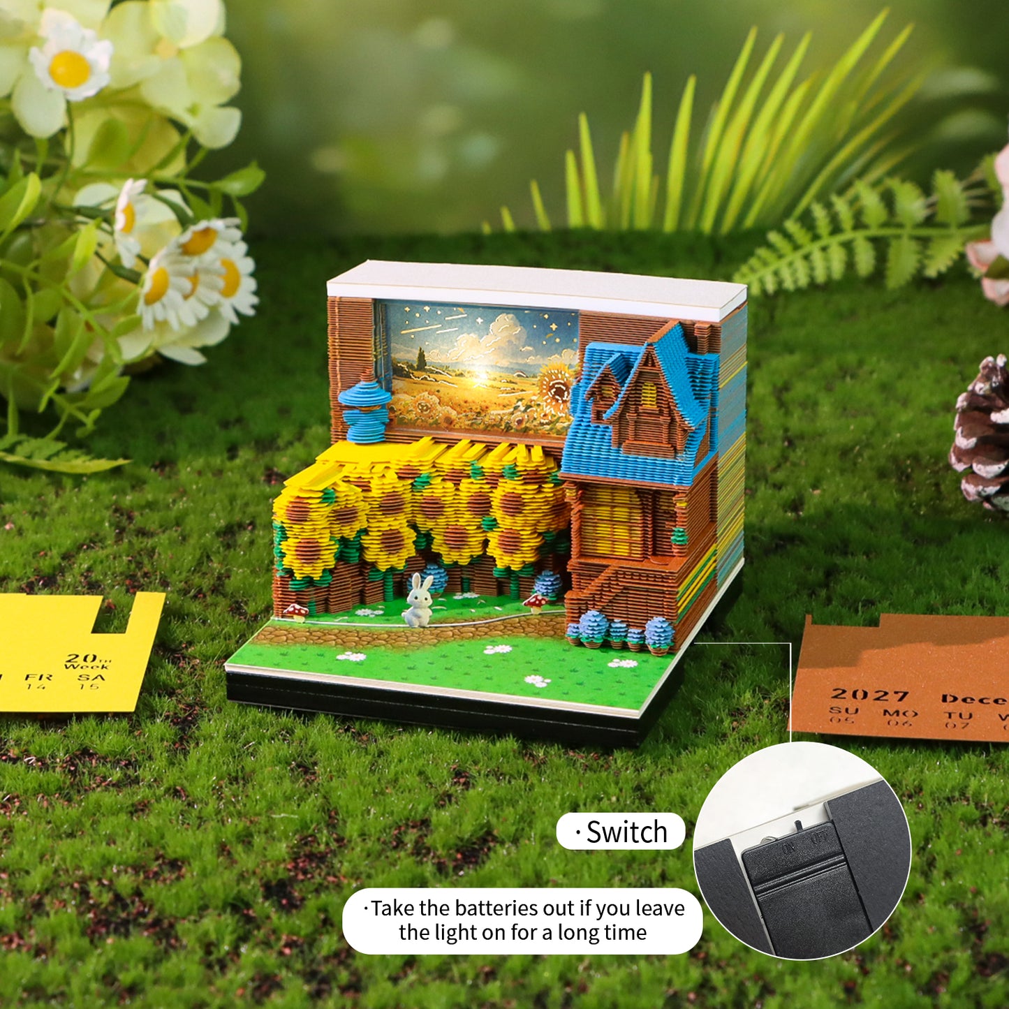 Sunflower Courtyard | 3D Calendar (2027)