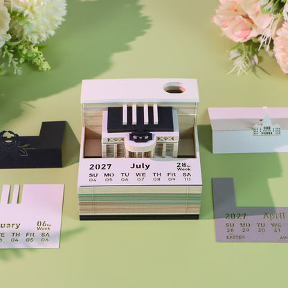 White House (With Light & Calendar 2027)