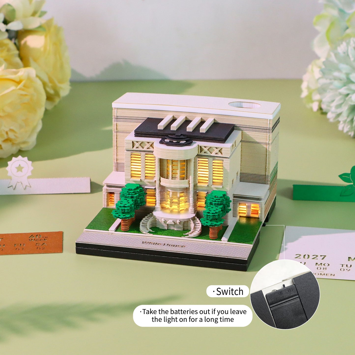 White House (With Light & Calendar 2027)
