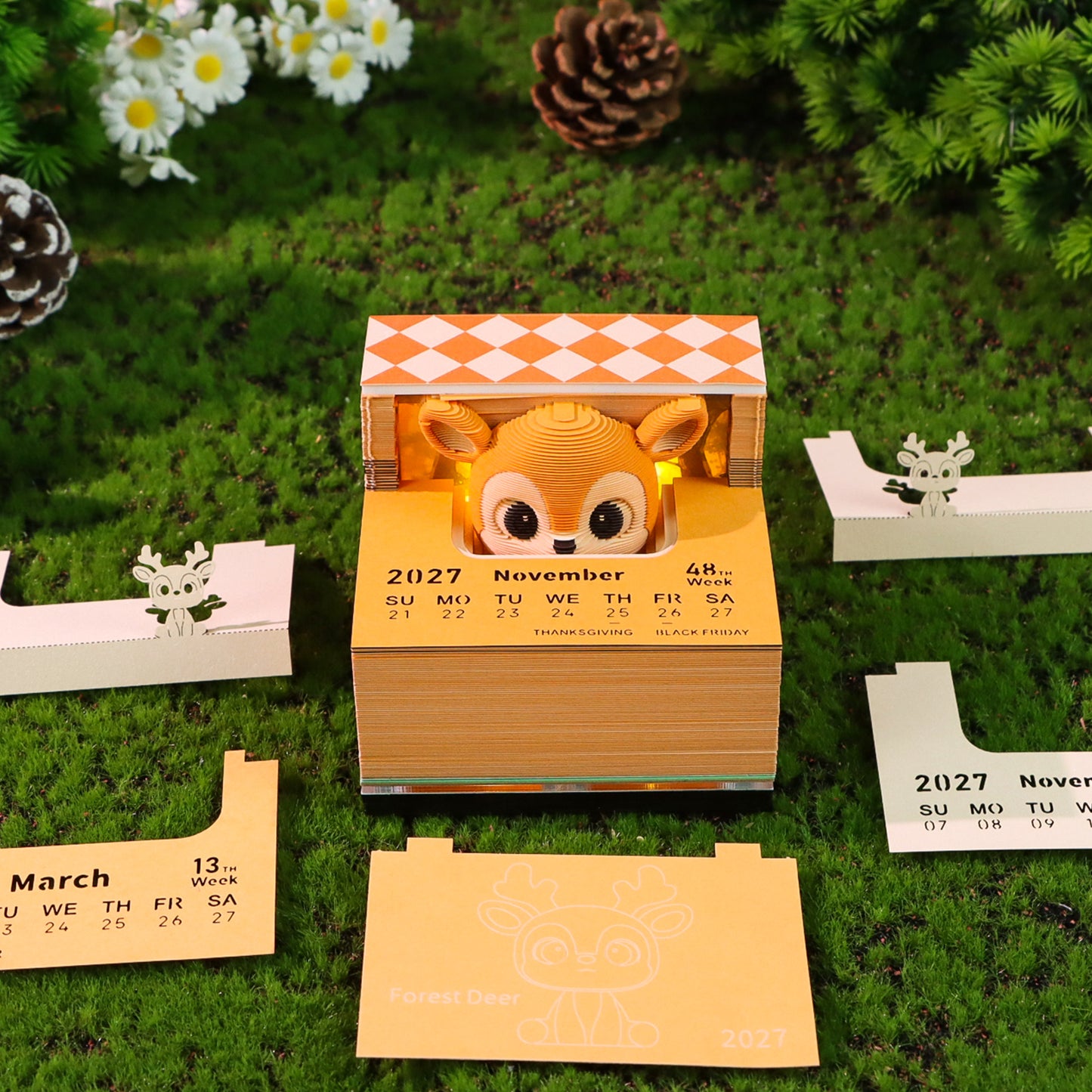 Deer | 3D Calendar (2027)