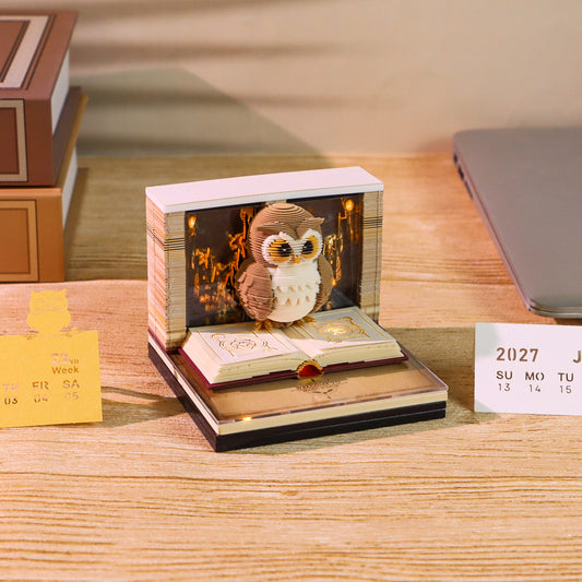 Artropad Magic Owl 3D Calendar with LED Light