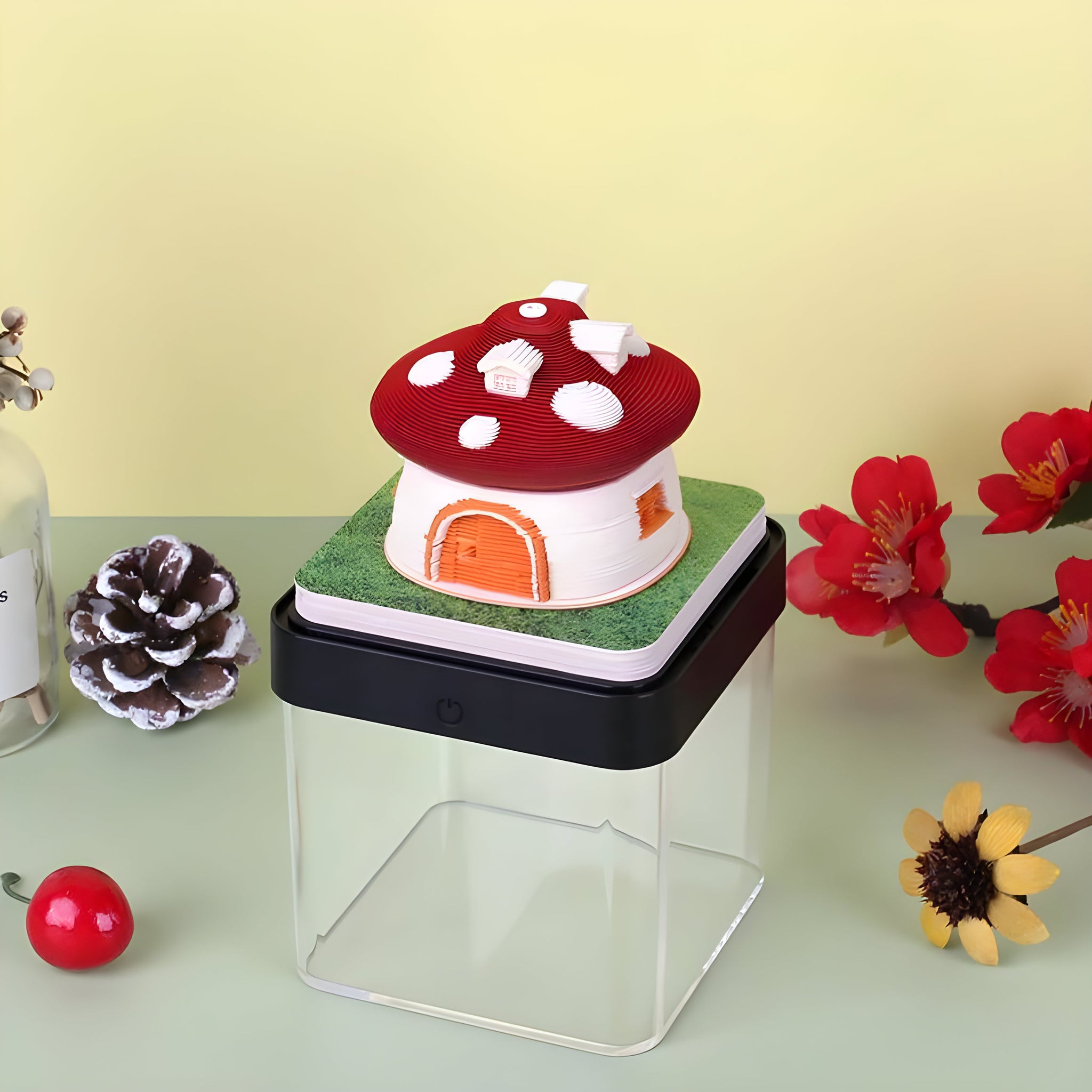 Mushroom House (With Light & Calendar 2024) artropad