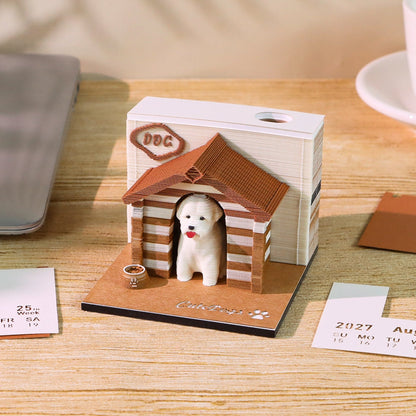 Artropad Puppy Cottage 3D Calendar