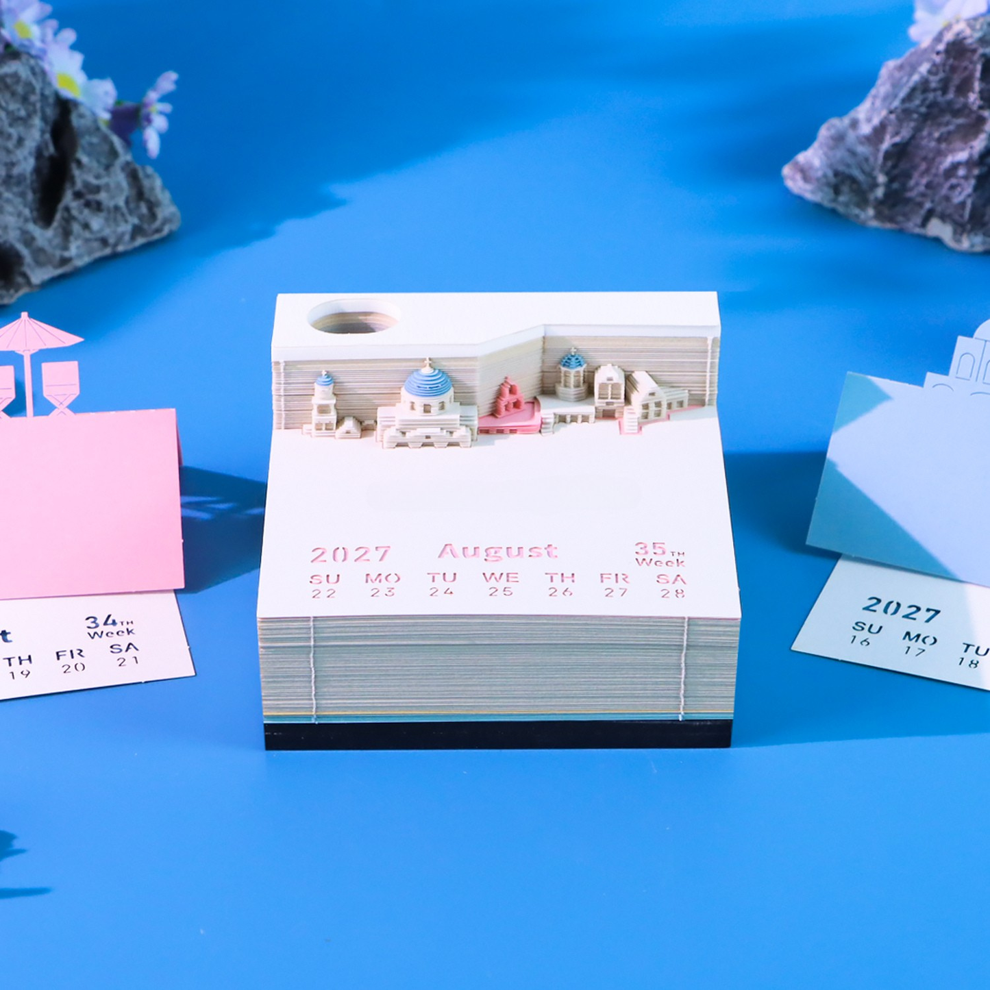 Santorini (With Light & Calendar 2027)